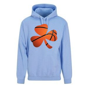 Basketball St Patricks Day Clover Shamrock Funny Gift Unisex Surf Hoodie