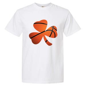 Basketball St Patricks Day Clover Shamrock Funny Gift Garment-Dyed Heavyweight T-Shirt