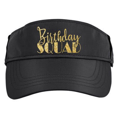 Birthday Squad Party Birthday Bday Gold Gift Adult Drive Performance Visor