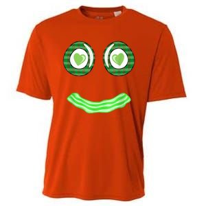 Breakfast St. Patricks Day Funny Green Eggs Smile Face Ham Cooling Performance Crew T-Shirt