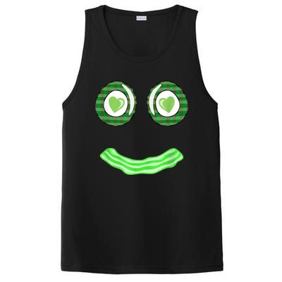 Breakfast St. Patricks Day Funny Green Eggs Smile Face Ham PosiCharge Competitor Tank