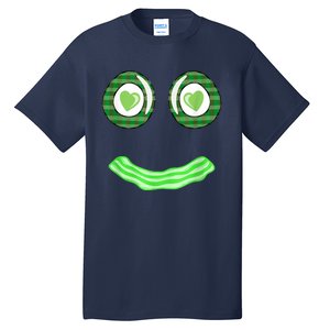 Breakfast St. Patricks Day Funny Green Eggs Smile Face Ham Tall T-Shirt