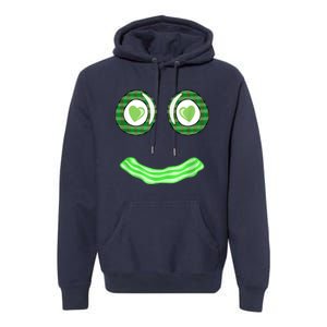 Breakfast St. Patricks Day Funny Green Eggs Smile Face Ham Premium Hoodie