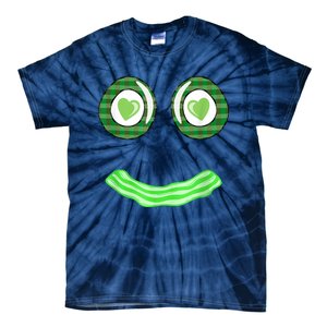 Breakfast St. Patricks Day Funny Green Eggs Smile Face Ham Tie-Dye T-Shirt