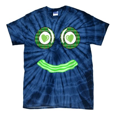 Breakfast St. Patricks Day Funny Green Eggs Smile Face Ham Tie-Dye T-Shirt