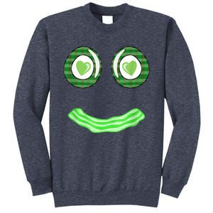 Breakfast St. Patricks Day Funny Green Eggs Smile Face Ham Sweatshirt