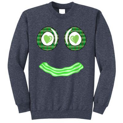 Breakfast St. Patricks Day Funny Green Eggs Smile Face Ham Sweatshirt