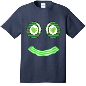 Breakfast St. Patricks Day Funny Green Eggs Smile Face Ham T-Shirt