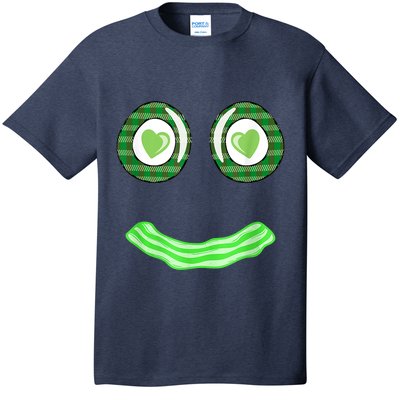 Breakfast St. Patricks Day Funny Green Eggs Smile Face Ham T-Shirt