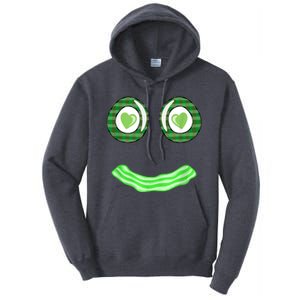 Breakfast St. Patricks Day Funny Green Eggs Smile Face Ham Tall Hoodie