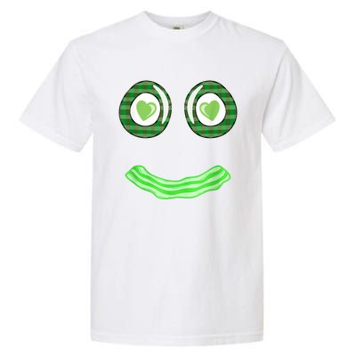 Breakfast St. Patricks Day Funny Green Eggs Smile Face Ham Garment-Dyed Heavyweight T-Shirt