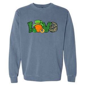 Basketball St Patricks Day Funny Gift Garment-Dyed Sweatshirt