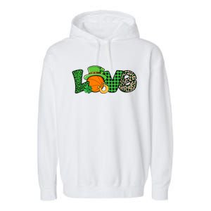 Basketball St Patricks Day Funny Gift Garment-Dyed Fleece Hoodie