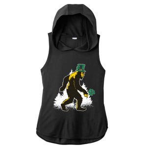 Bigfoot St Patricks Day Ladies PosiCharge Tri-Blend Wicking Draft Hoodie Tank