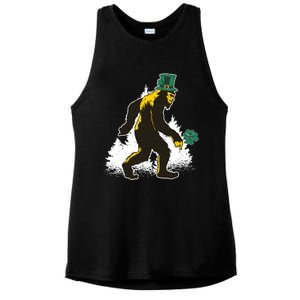 Bigfoot St Patricks Day Ladies PosiCharge Tri-Blend Wicking Tank