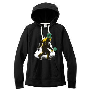 Bigfoot St Patricks Day Women's Fleece Hoodie