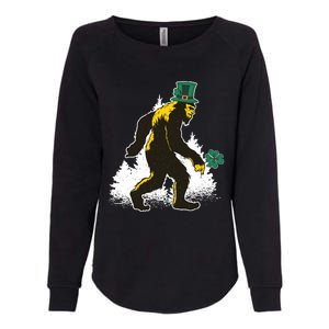 Bigfoot St Patricks Day Womens California Wash Sweatshirt