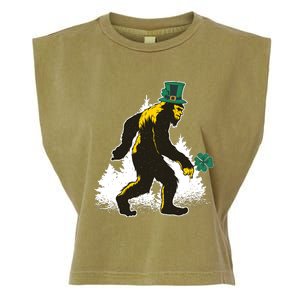 Bigfoot St Patricks Day Garment-Dyed Women's Muscle Tee