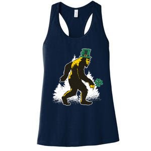 Bigfoot St Patricks Day Women's Racerback Tank