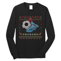 Ball Sports Player Funny Gift Soccer Ugly Christmas Long Sleeve Shirt