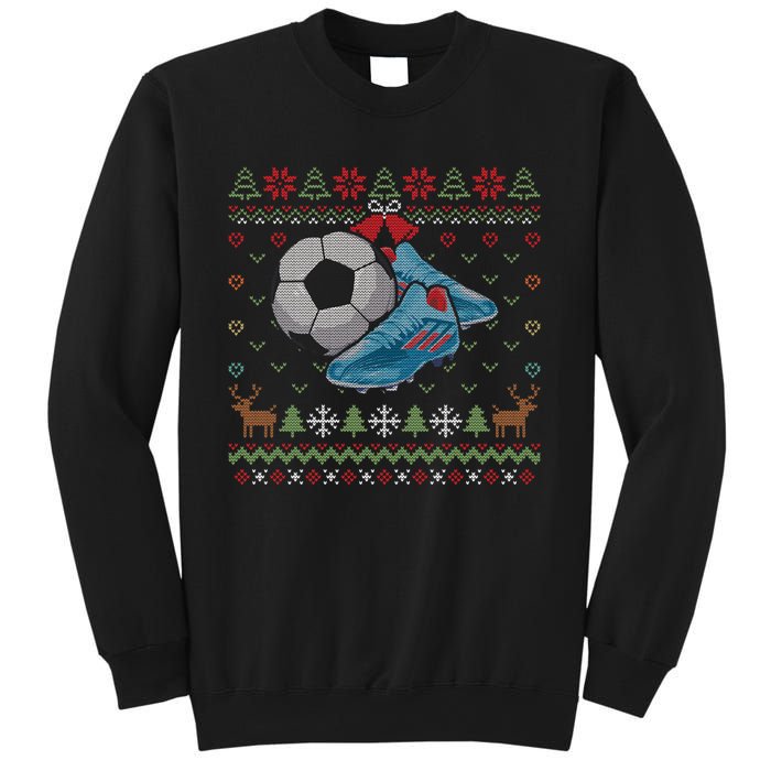 Ball Sports Player Funny Gift Soccer Ugly Christmas Sweatshirt