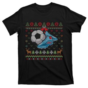 Ball Sports Player Funny Gift Soccer Ugly Christmas T-Shirt