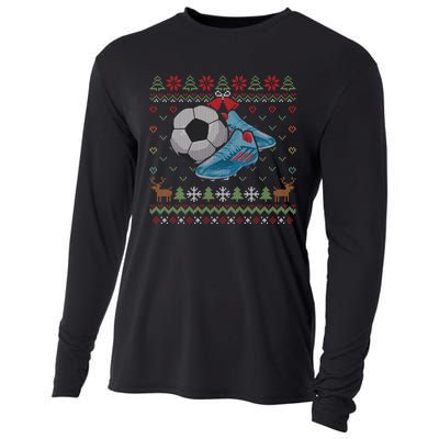 Ball Sports Player Funny Gift Soccer Ugly Christmas Cooling Performance Long Sleeve Crew