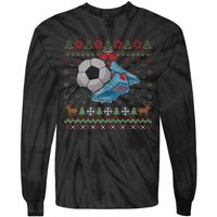 Ball Sports Player Funny Gift Soccer Ugly Christmas Tie-Dye Long Sleeve Shirt