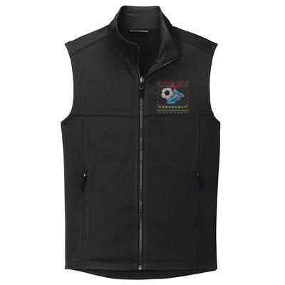 Ball Sports Player Funny Gift Soccer Ugly Christmas Collective Smooth Fleece Vest