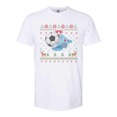 Ball Sports Player Funny Gift Soccer Ugly Christmas Softstyle CVC T-Shirt