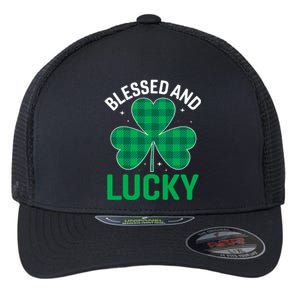 Blessed St Patricks Day Meaningful Gift Flexfit Unipanel Trucker Cap