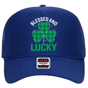 Blessed St Patricks Day Meaningful Gift High Crown Mesh Back Trucker Hat