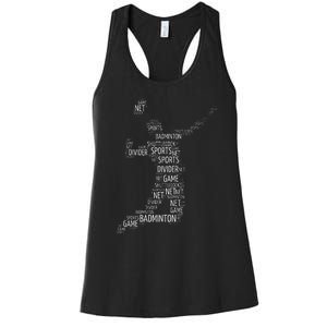 Badminton Shuttlecock Player Women's Racerback Tank