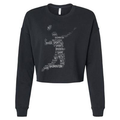 Badminton Shuttlecock Player Cropped Pullover Crew