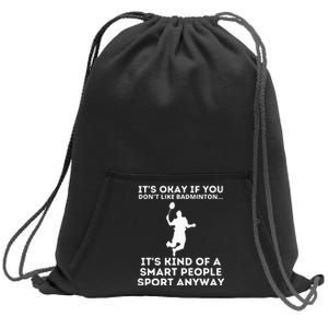 Badminton Smart People Sport Funny Badminton Sweatshirt Cinch Pack Bag