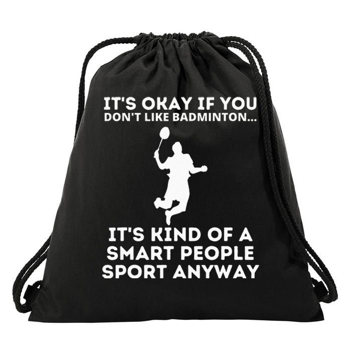 Badminton Smart People Sport Funny Badminton Drawstring Bag