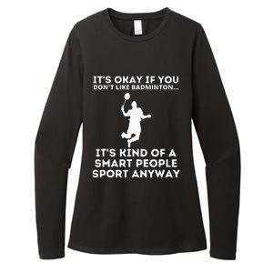 Badminton Smart People Sport Funny Badminton Womens CVC Long Sleeve Shirt