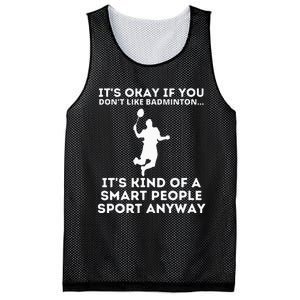 Badminton Smart People Sport Funny Badminton Mesh Reversible Basketball Jersey Tank