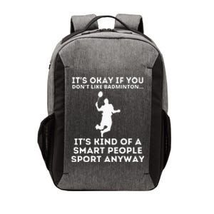 Badminton Smart People Sport Funny Badminton Vector Backpack