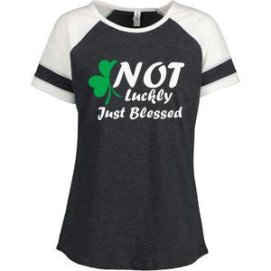 Blessed St Patrick's Day Gift Enza Ladies Jersey Colorblock Tee