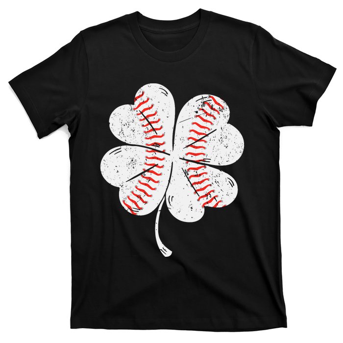 Baseball St Patties Shamrock Boy St Patricks Day T-Shirt