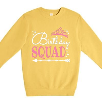 Birthday Squad Party Bday Queen Cute Premium Crewneck Sweatshirt