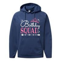 Birthday Squad Party Bday Queen Cute Performance Fleece Hoodie