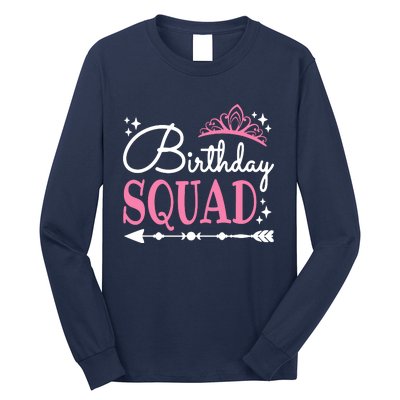 Birthday Squad Party Bday Queen Cute Long Sleeve Shirt