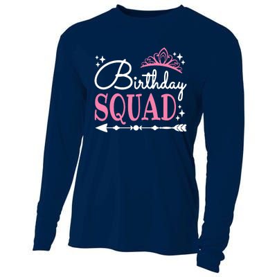 Birthday Squad Party Bday Queen Cute Cooling Performance Long Sleeve Crew