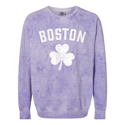 Boston, St Patrick's day - Patty's day shamrock tee Colorblast Crewneck Sweatshirt