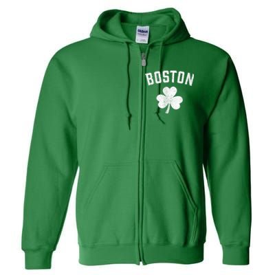 Boston, St Patrick's day - Patty's day shamrock tee Full Zip Hoodie