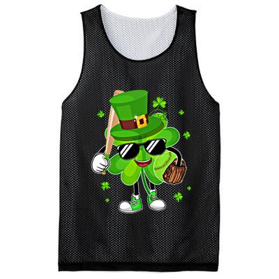 Baseball St PatrickS Day 2024 Clover With Baseball Love Cute Gift Mesh Reversible Basketball Jersey Tank