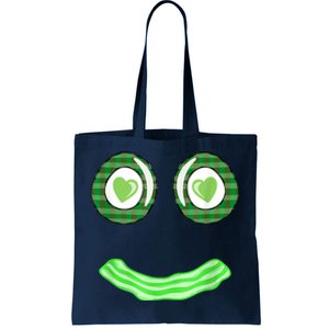 Breakfast St. Patricks Day Funny Green Eggs Smile Face Ham Tote Bag