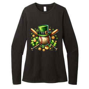 Baseball St PatrickS Day Lucky Irish Sport Clover Shamrock Gift Womens CVC Long Sleeve Shirt